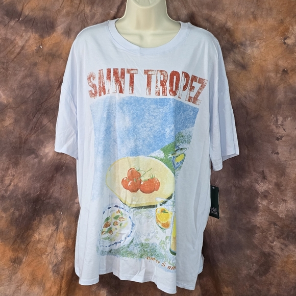 Wild Fable Target Graphic Tee Shirt Short Sleeve Oversized Sky Blue XL - Picture 3 of 8